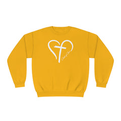 Heart and Cross Unisex NuBlend® Crewneck Sweatshirt