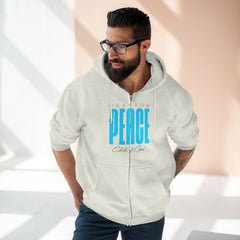 Pray for Peace Men's Premium Full Zip Hoodie