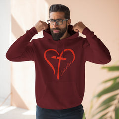 Pulôver com capuz premium masculino Heart and Cross