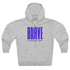 Brave Child of God Premium-Hoodie mit durchgehendem Reißverschluss für Herren