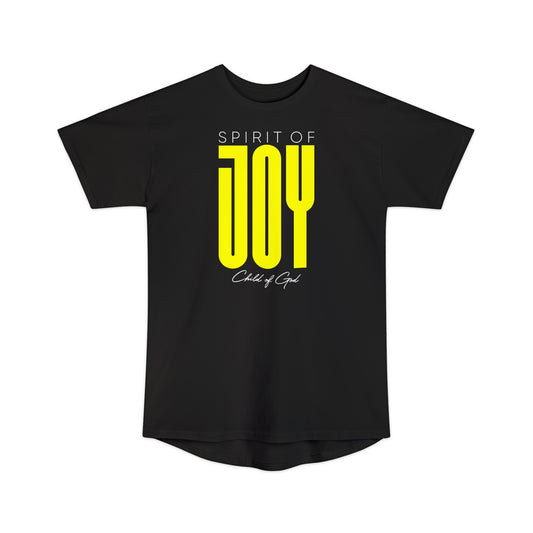 Camiseta urbana masculina de corpo longo Spirit of Joy