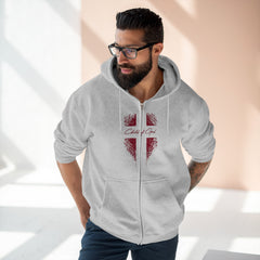 Shield and Cross Men's Premium Full Zip Hoodie