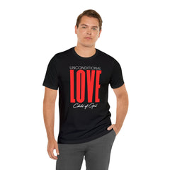 Camiseta masculina de manga curta com amor incondicional