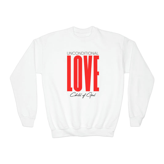 Unconditional Love Jugend-Sweatshirt mit Rundhalsausschnitt